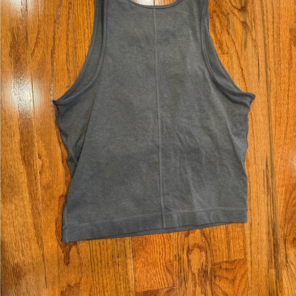 Everlane The Perform Tank Top Heathered Charcoal Large - Picture 3 of 4